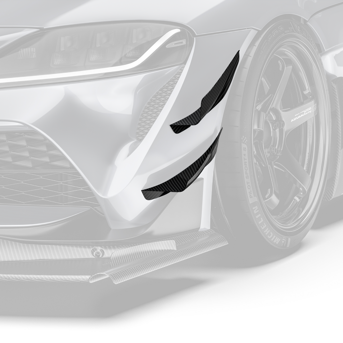 Toyota GR Supra A90 – lotki przednie ARD carbon pre-preg do zderzaka seryjnego ADRO