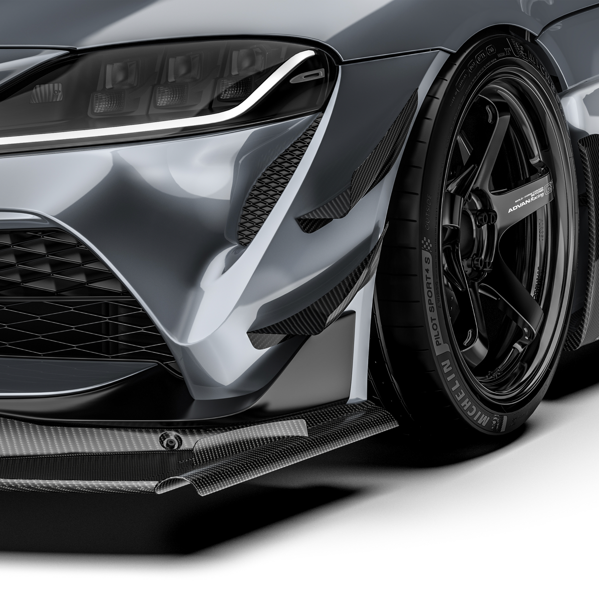 Toyota GR Supra A90 – lotki przednie ARD carbon pre-preg do zderzaka seryjnego ADRO