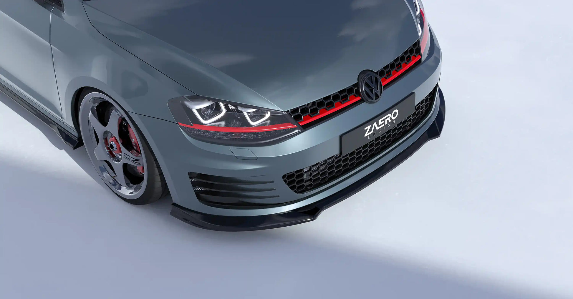 ZAERO DESIGN Splitter przedni VW Golf 7 GTI | GTD (Pre-Facelift)