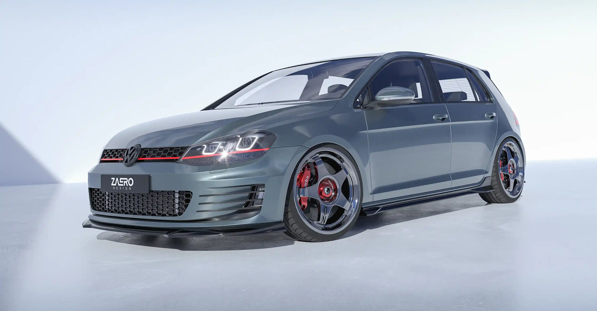 ZAERO DESIGN Splitter przedni VW Golf 7 GTI | GTD (Pre-Facelift)