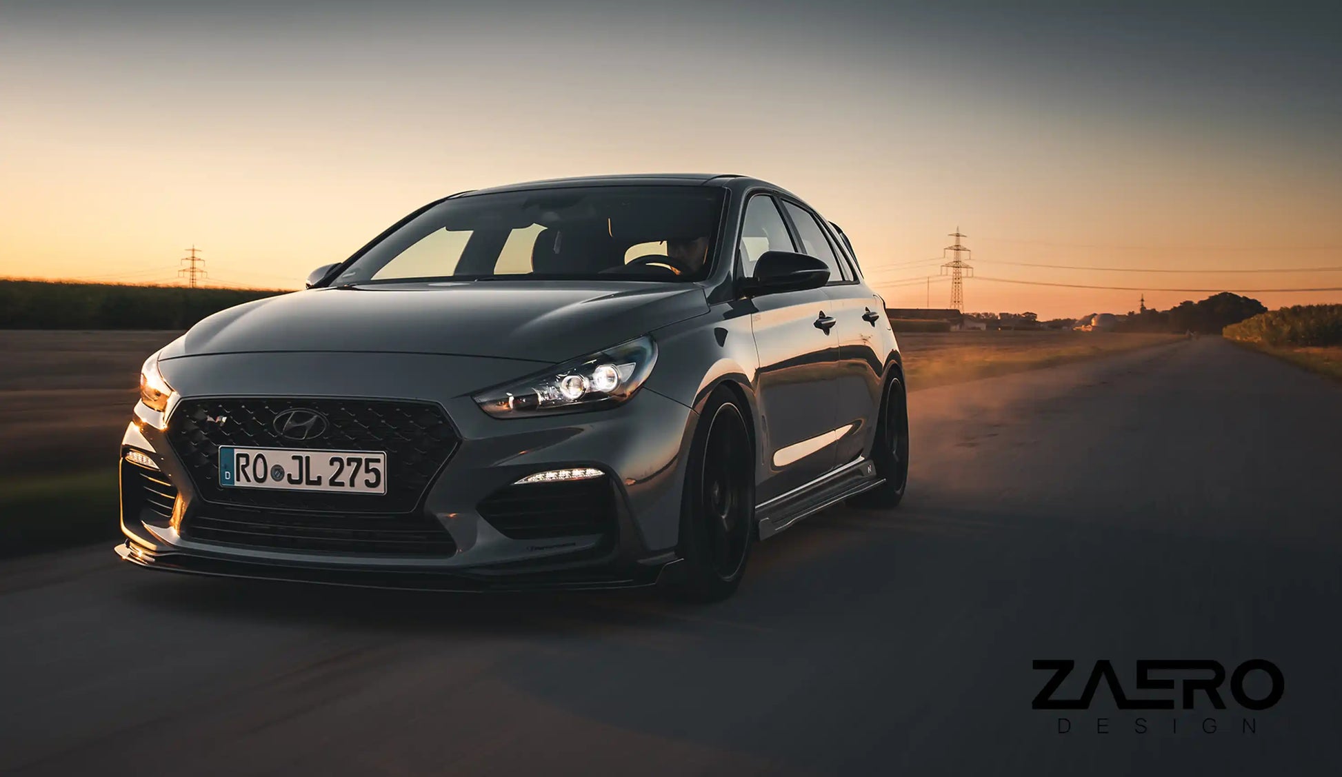 ZAERO DESIGN Splitter przedni i30N Pre-Facelift