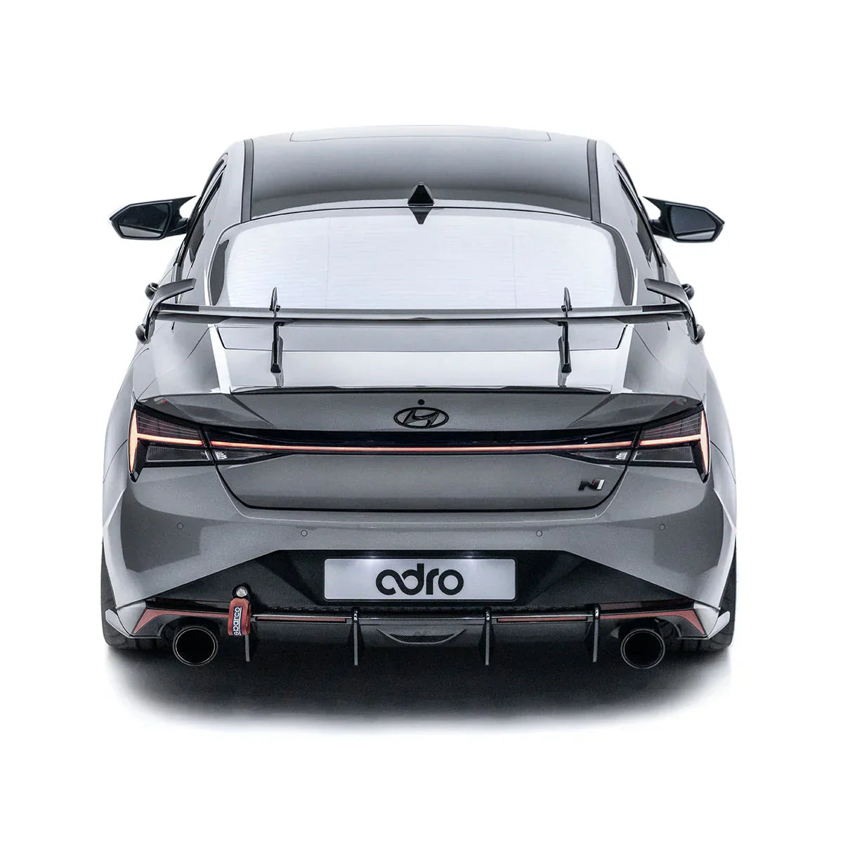 Hyundai Elantra N – tylne skrzydło swan neck AT-R1 carbon ADRO