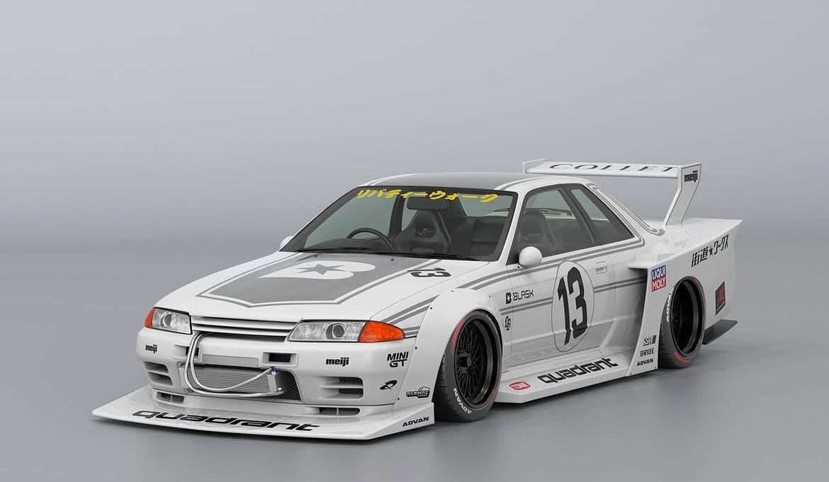 Nissan Skyline R32 – bodykit widebody LB-Kaido WORKS pod seryjną maskę FRP Liberty Walk – zdjęcie 1