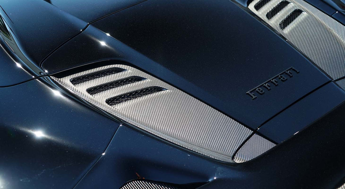 NOVITEC Nakładka kratki wentylacyjnej silnika carbon – Ferrari F8 – zdjęcie 2