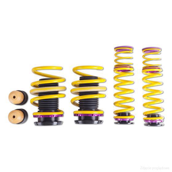 StartPack BMW M3 G80– regulowane sprężyny KW HAS · dystanse Eibach 15 / 12 mm · aluminiowe kratki nadkola Kitsune