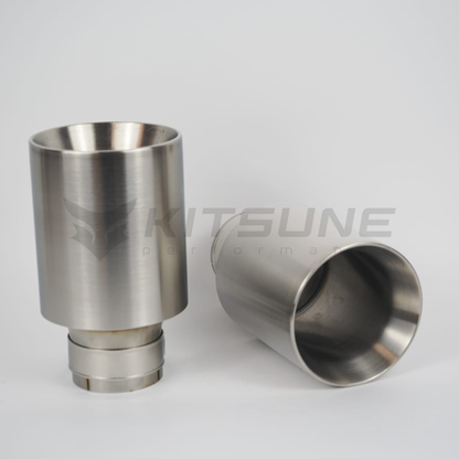 Końcówka wydechu pogrubiona – prosta – stal nierdzewna szczotkowana (1 szt.)