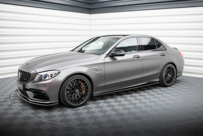 Dokładki Progów Mercedes C63 AMG W205 Facelift Maxton