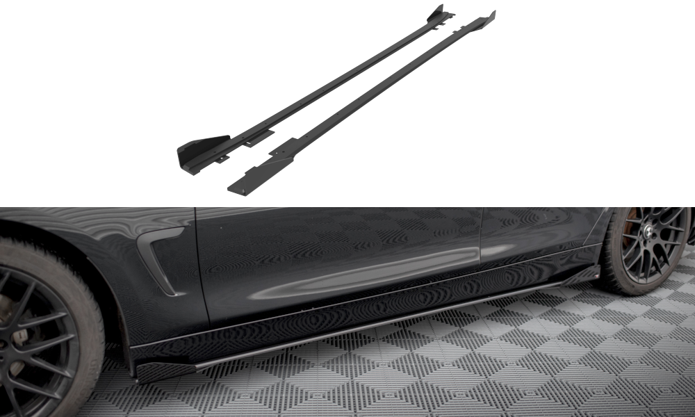 Dokładki Progów BMW 4 Gran Coupe F36 Street Pro + Flaps