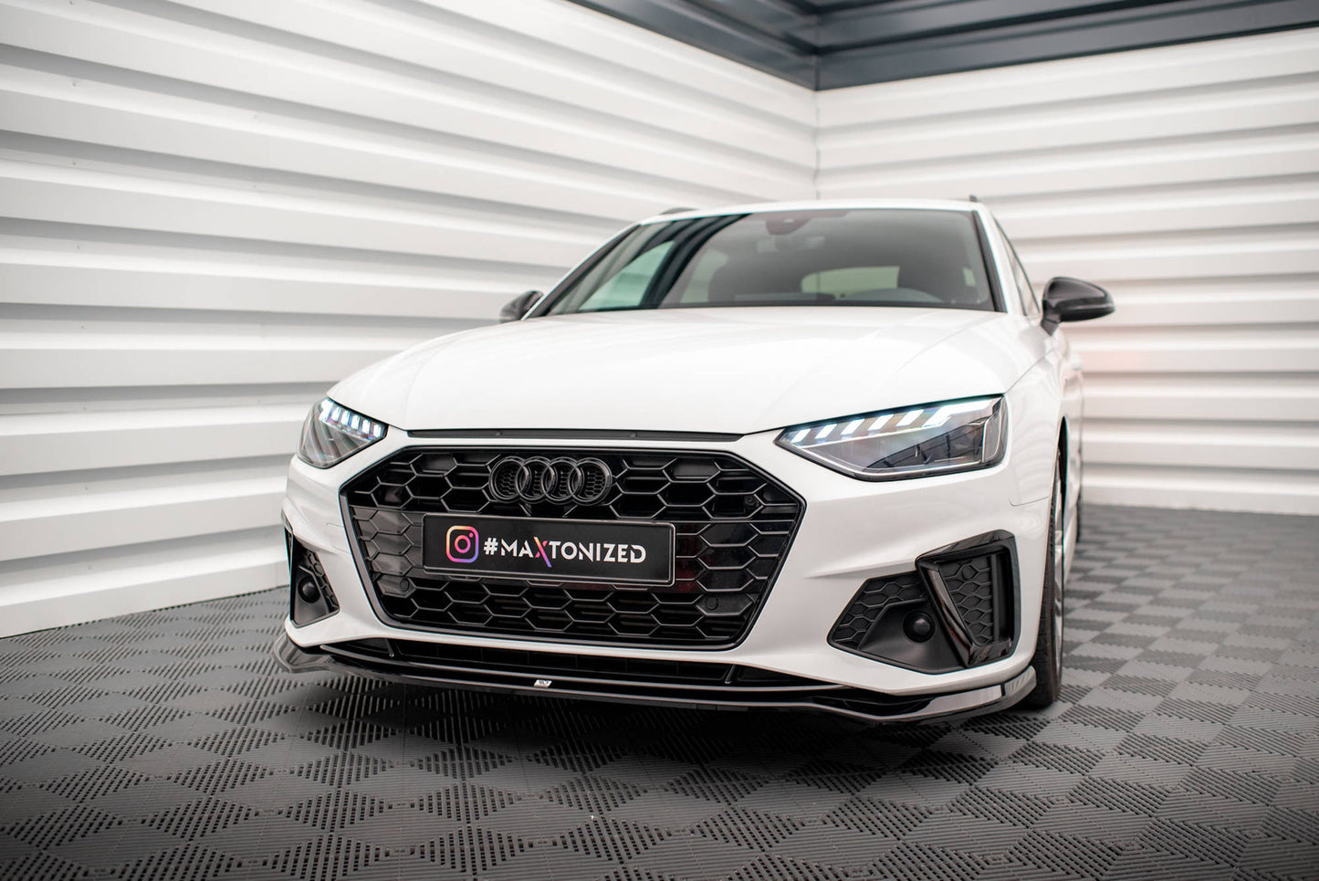 Splitter Przedni V.2 Audi A4 S-Line B9 Facelift Maxton