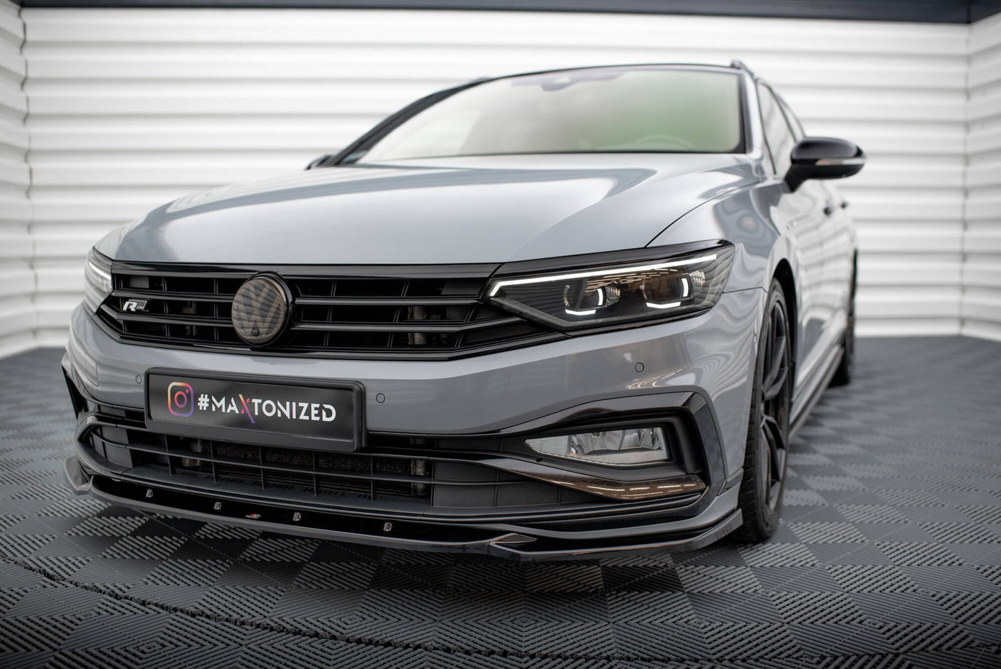 Splitter Przedni V.2 Volkswagen Passat R-Line B8 Facelift Maxton