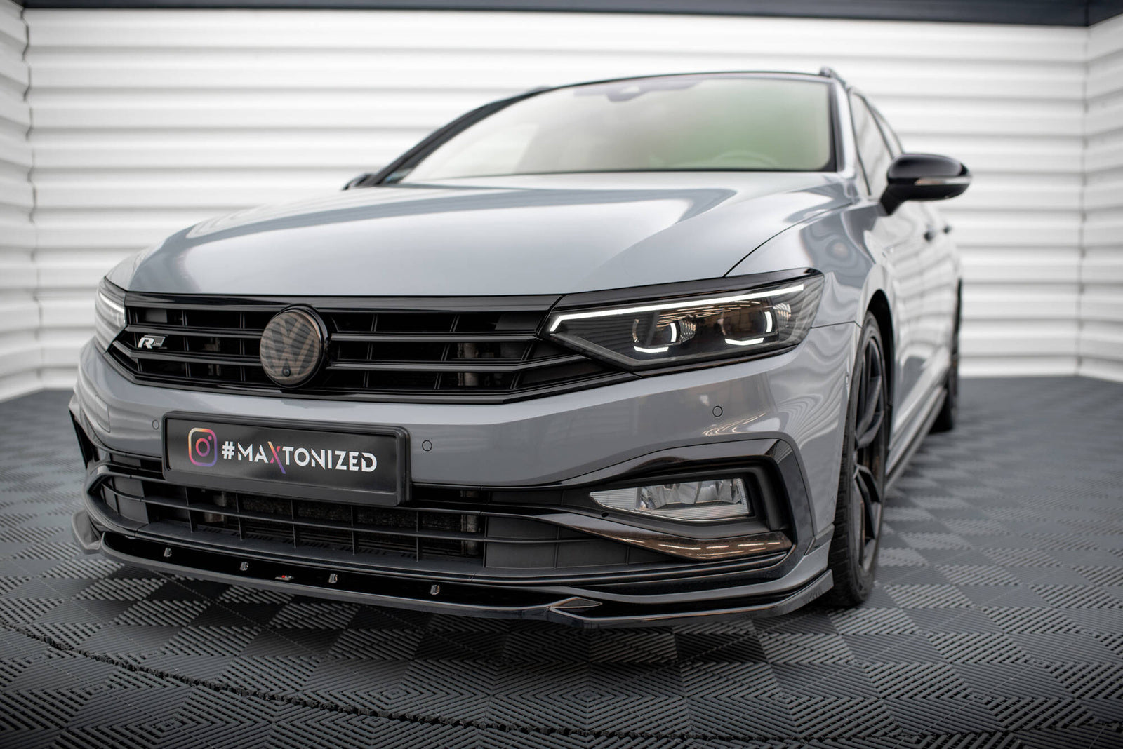 Splitter Przedni V.2 Volkswagen Passat R-Line B8 Facelift Maxton