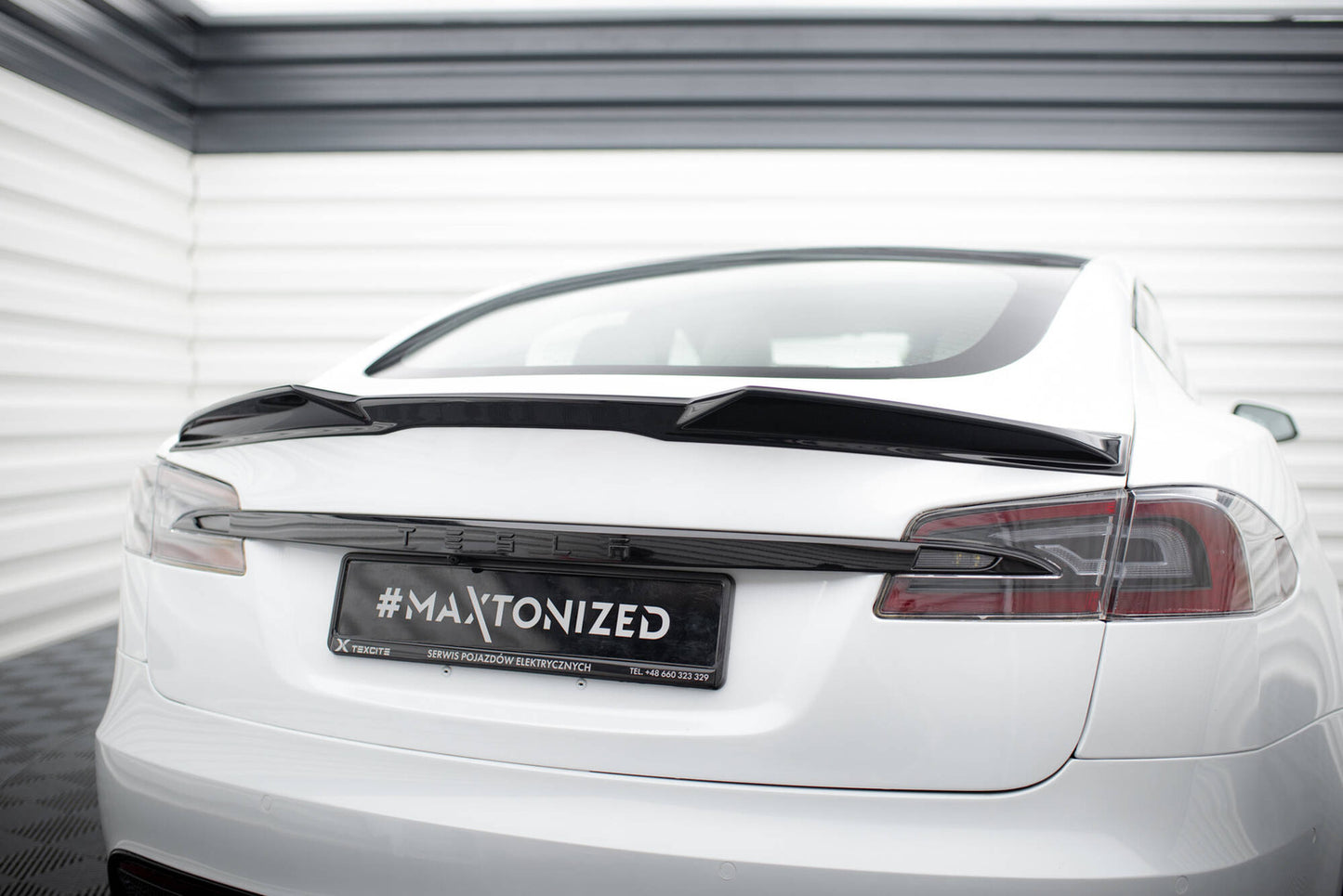 Spoiler Cap 3D Maxton Tesla Model S Plaid Mk1 Facelift