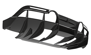 Dyfuzor tylny (Top/Bottom, sold as set) Ferrari F8 1016 Industries